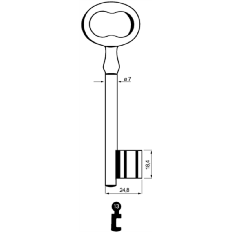 CLE A CHIFFRE             L118 MR204-13