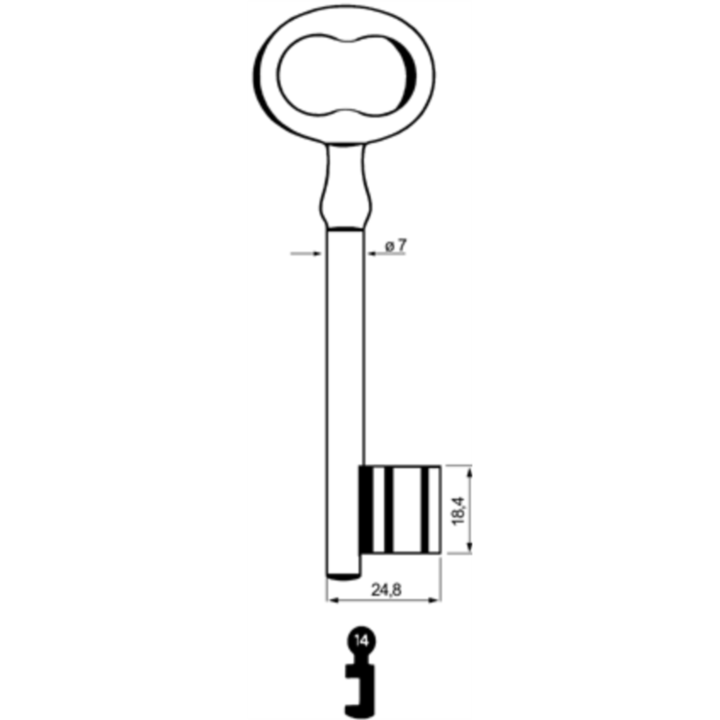 CLE A CHIFFRE             L118 MR204-14
