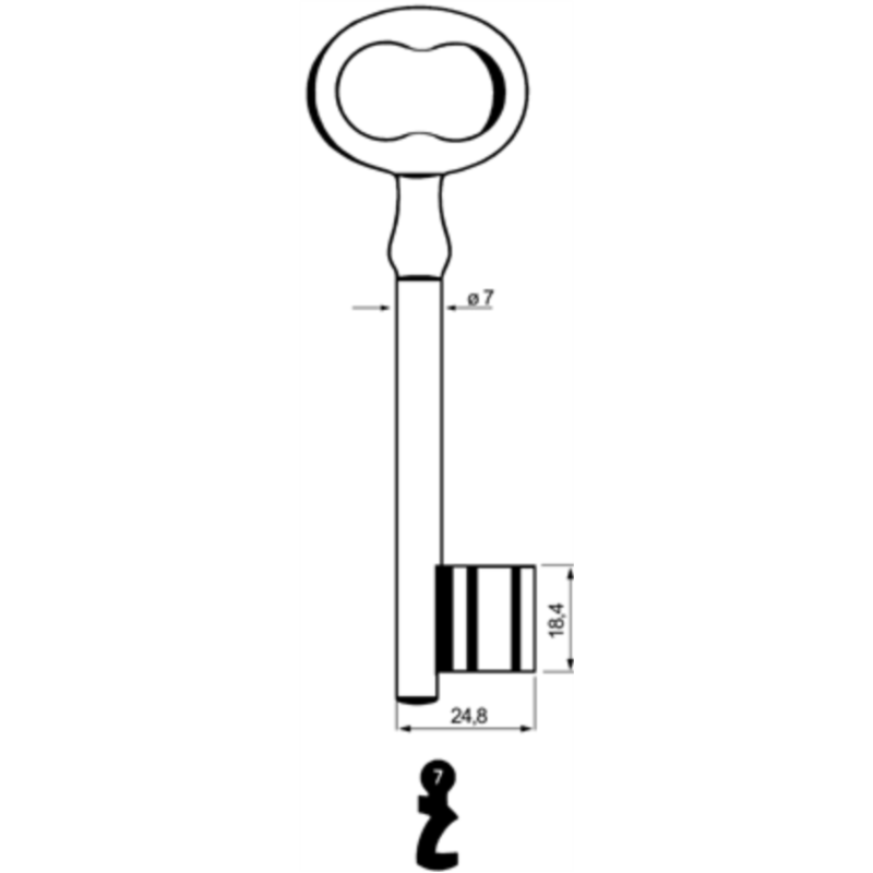 CLE A CHIFFRE             L118 MR204-7
