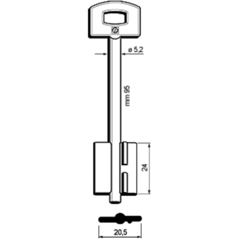 CLÉ DOUBLE PANNETON LAITON 5SCM14_20