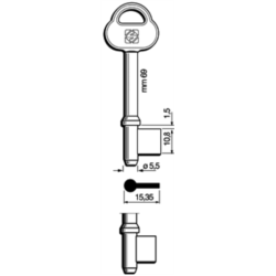 CLÉ SOUDÉ ZINGUÉ 2AS16_30K