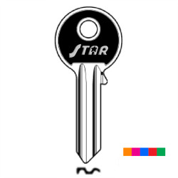 AUL050ST_10F ASS. CLE COULEUR SLIM/STAR FLUO (100Pcs)