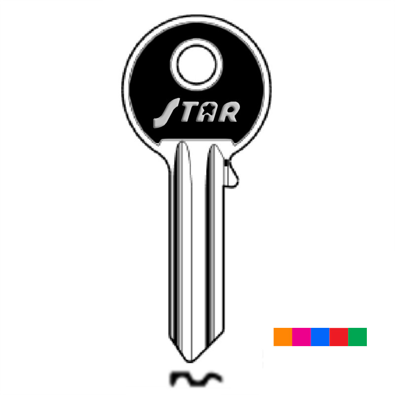 AUL050ST_10F ASS. CLE COULEUR SLIM/STAR FLUO (100Pcs)