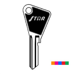 AVAC2ST ASS. CLE COULEUR SLIM/STAR FLUO (100Pcs)