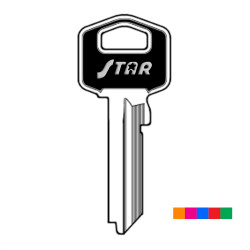 ATE2ST_10F ASS. CLE COULEUR SLIM/STAR FLUO (100Pcs)