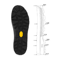 SEMELLE VIBRAM haute 1218A SNIPER idem 122P