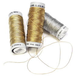 FIL NYLON METALLIQUE LUREX BOBINE 50m