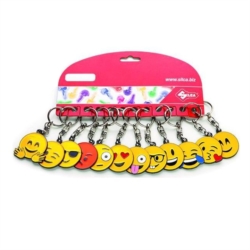 PORTE-CLES EMOTICONES KIT 12 PCS