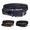 CEINTURE CUIR TRESSE ELASTIQUE 867/35MM