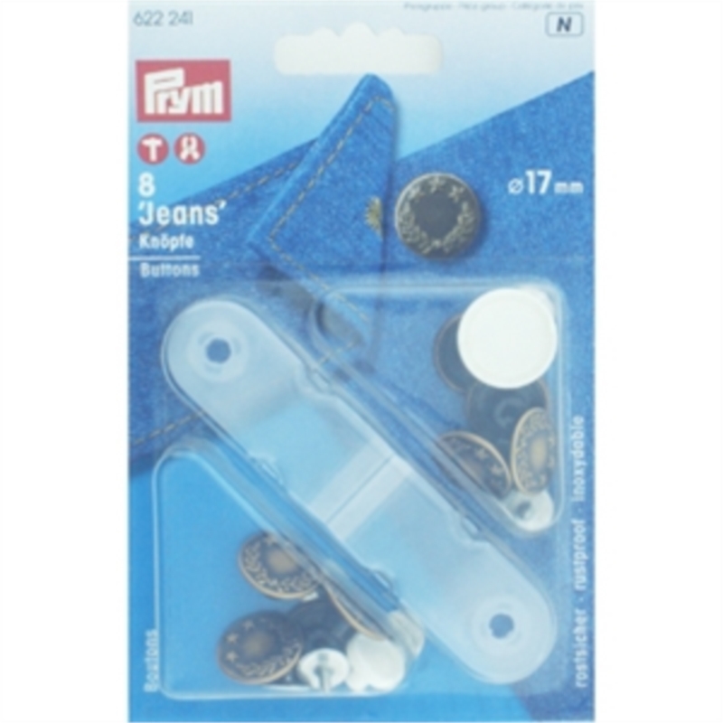 BOUTON JEAN          17mm PRYM*8