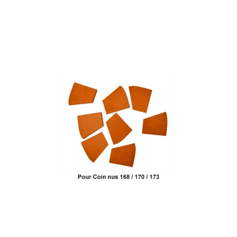 CUIR BATTU Ecart 5mm pour 168/170/173 COIN NU la paire