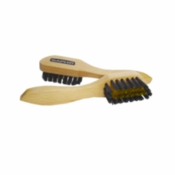 BROSSE SOIE-LAITON MANCHE BOIS SAPHIR 16cm 2610