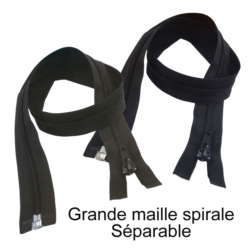 FERMETURE NYLON 9mm 50cm SEPARABLE pour GUETRES