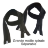 FERMETURE NYLON 9mm 50cm SEPARABLE pour GUETRES