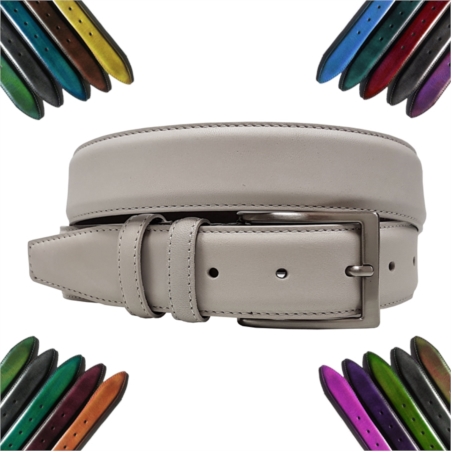 CEINTURE CUIR NATUREL A PATINER 01/40MM