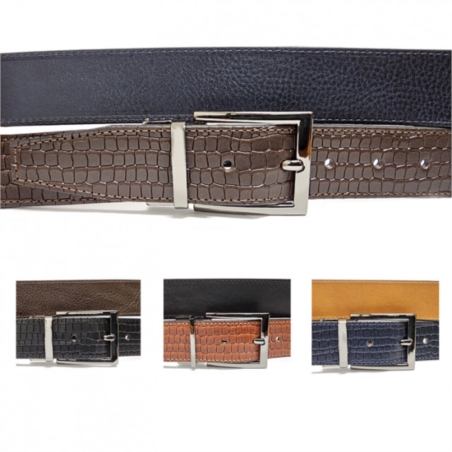 CEINTURE COLLET REVERSIBLE CROCO 190/35MM