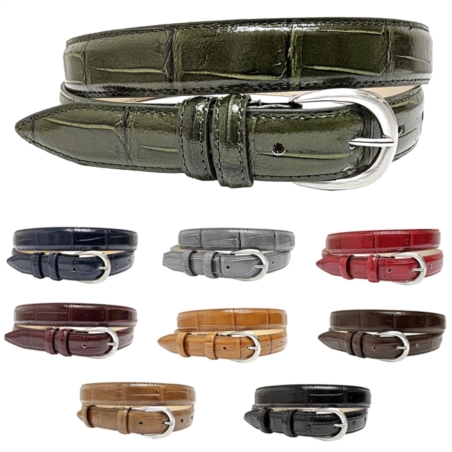 CEINTURE FACON CROCO FEMME 1930/25MM