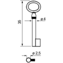 CLE DE NECESSAIRE L 35 NCS502