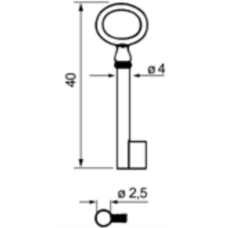 CLE DE NECESSAIRE L 40 NCS503