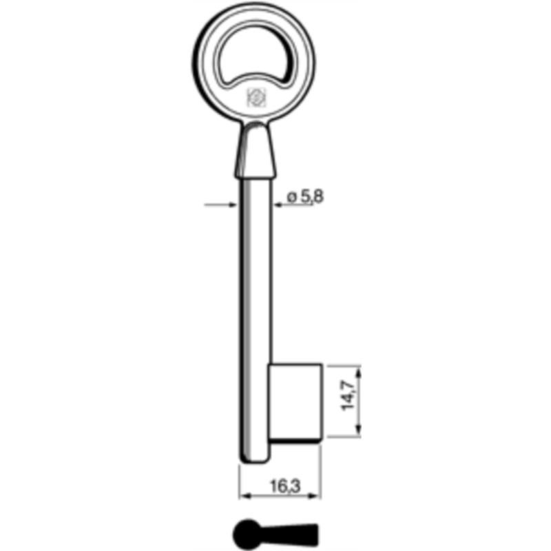 CLÉ À GORGES LAITON POLI ND704L_20B