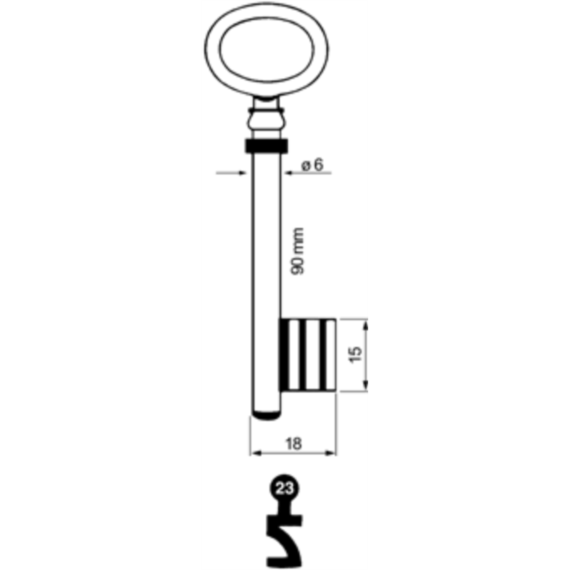 CLE A CHIFFRE              L89 PCE601F-23