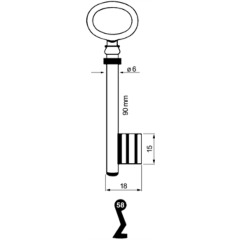 CLE A CHIFFRE              L89 PCE601F-58
