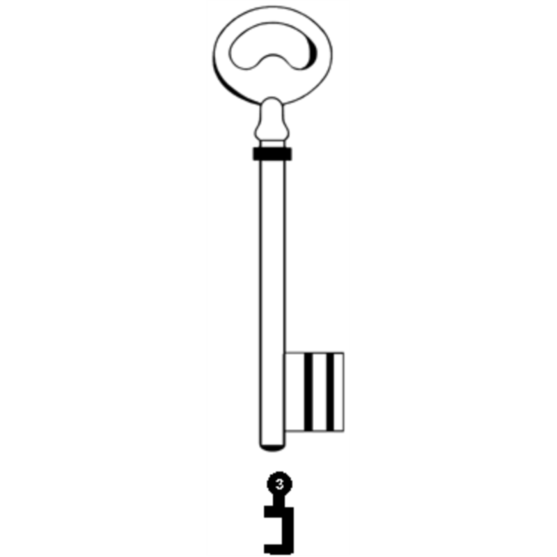 CLE PICARDIE L 105 FONTE N 3 PCE605F-3