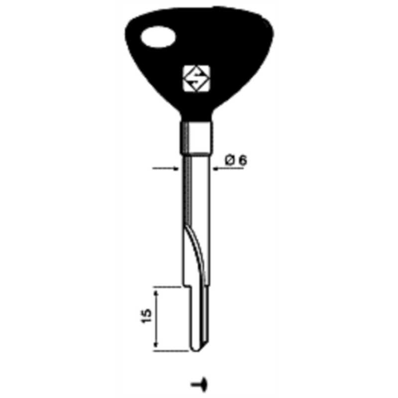 CLÉ CRUCIFORME DESIGN XBW5P_3K