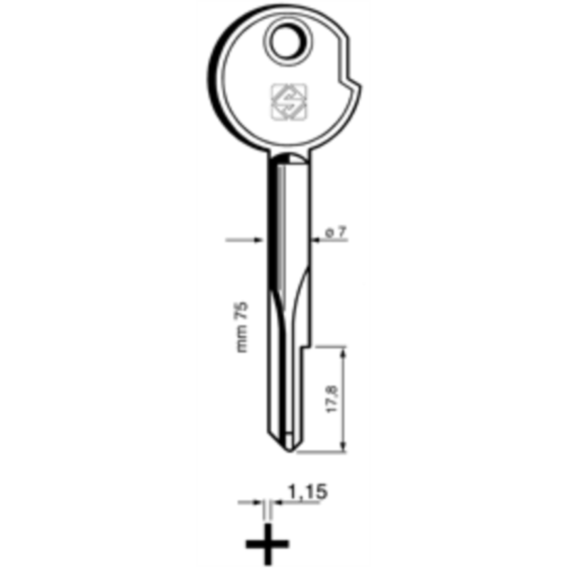 CLÉ CRUCIFORME XH1_30