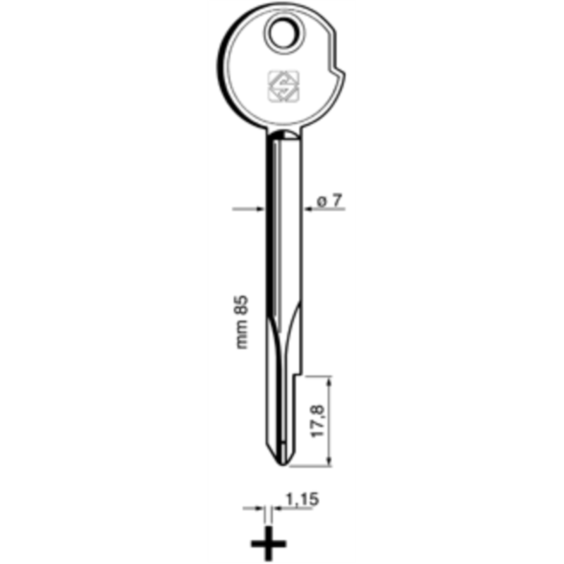 CLÉ CRUCIFORME XH2_30