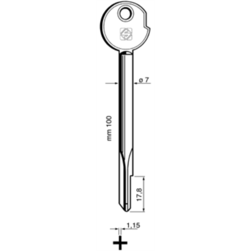 CLÉ CRUCIFORME XH3_30