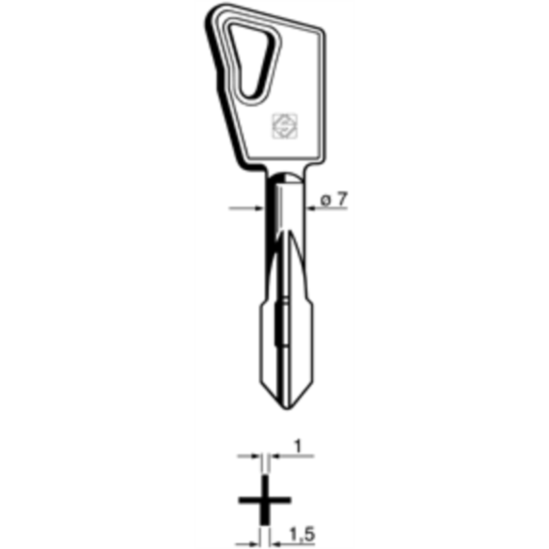 CLÉ CRUCIFORME XM2_30