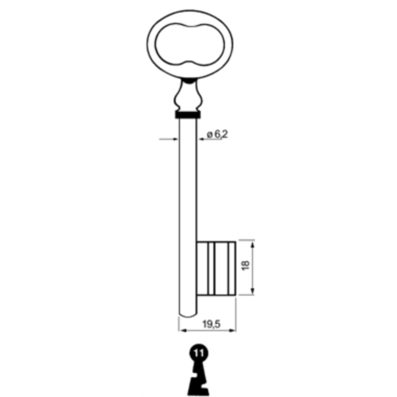 CLE A CHIFFRE             L105 SLR715-11