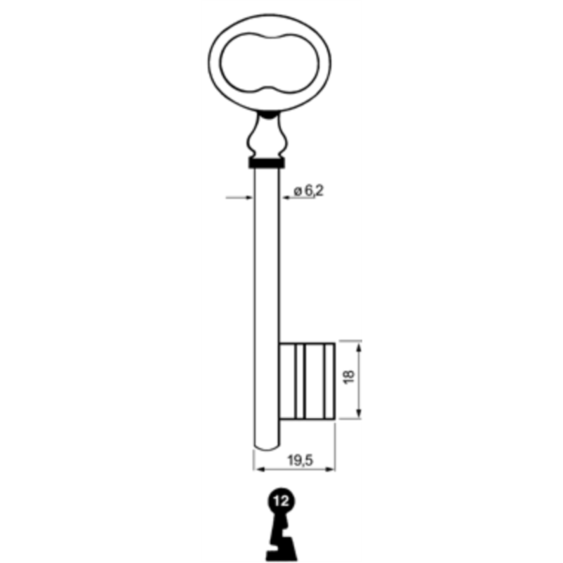 CLE A CHIFFRE             L105 SLR715-12