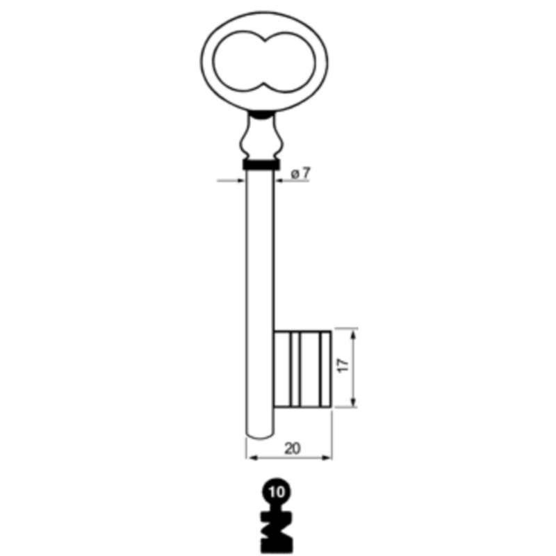 CLE A CHIFFRE             L105 SLR725-10