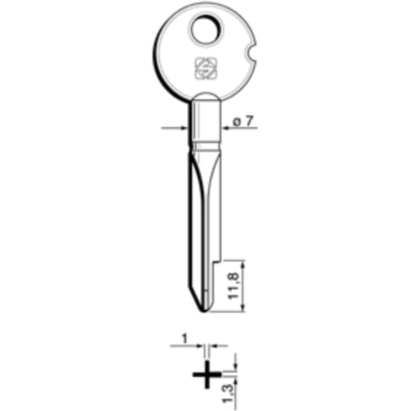 CLÉ CRUCIFORME XN1_30