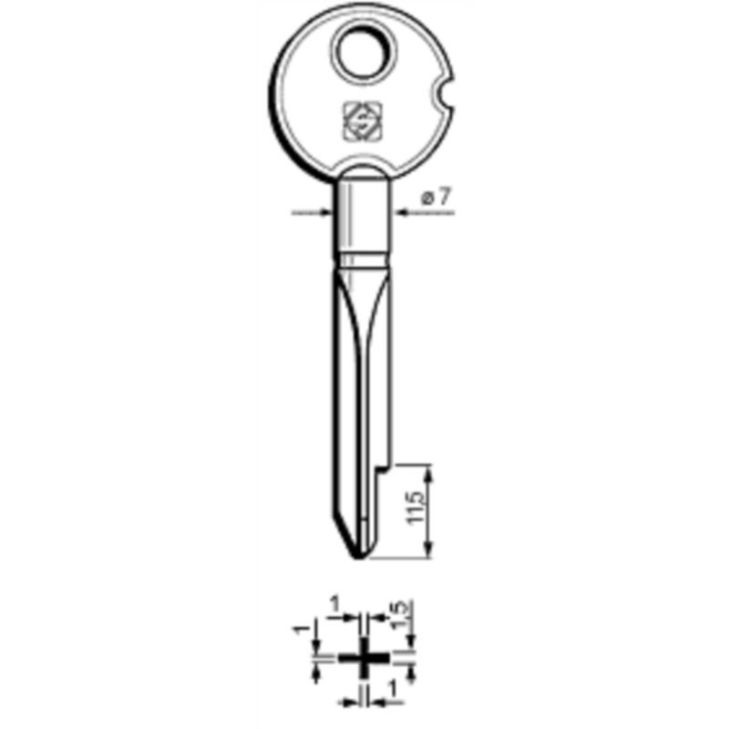 CLÉ CRUCIFORME XN3_30