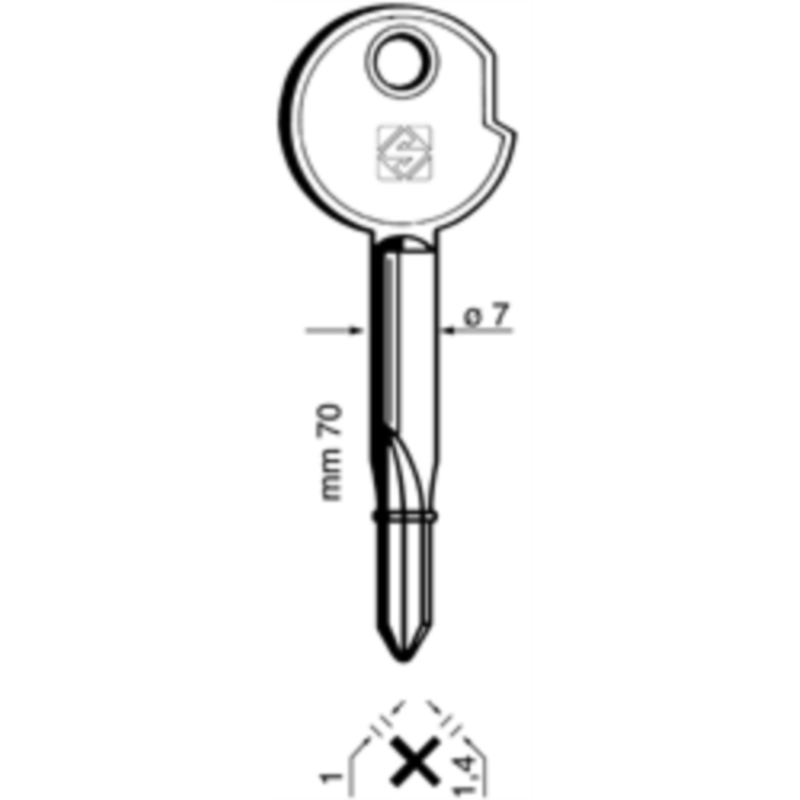 CLÉ CRUCIFORME XY1_30