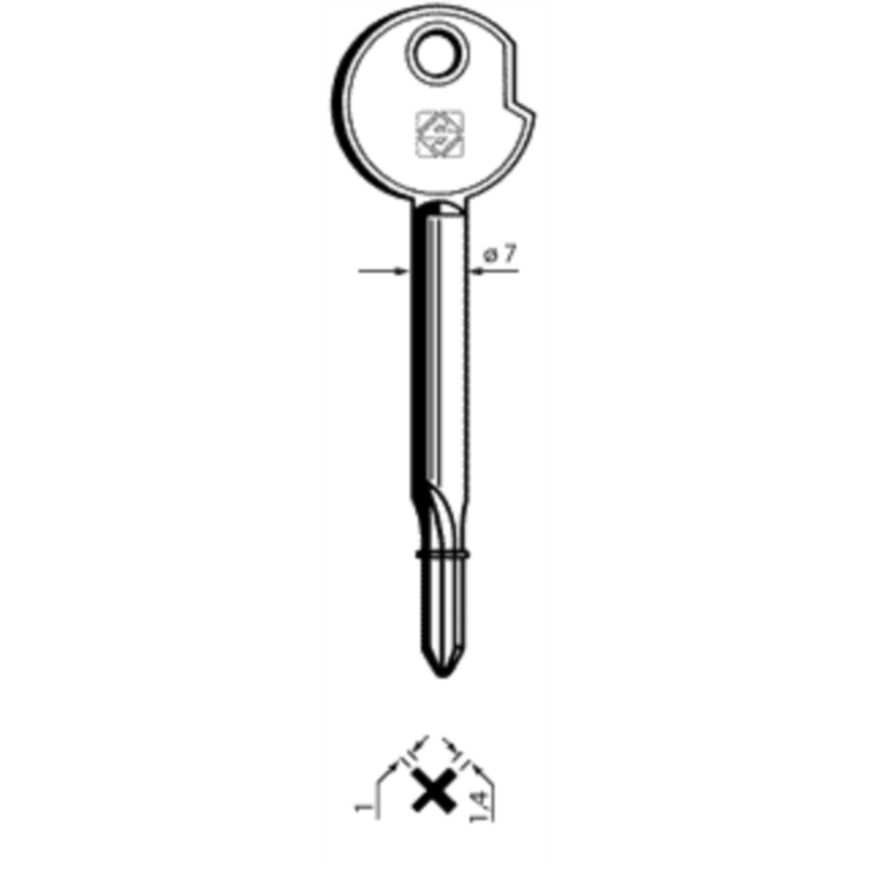 CLÉ CRUCIFORME XY2_30