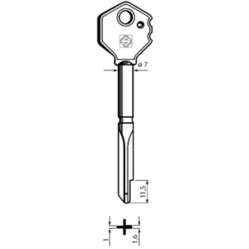 CLÉ CRUCIFORME XY5_30