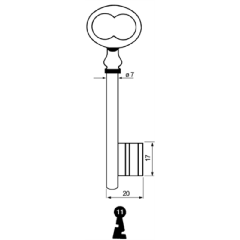 CLE A CHIFFRE             L105 SLR725-11