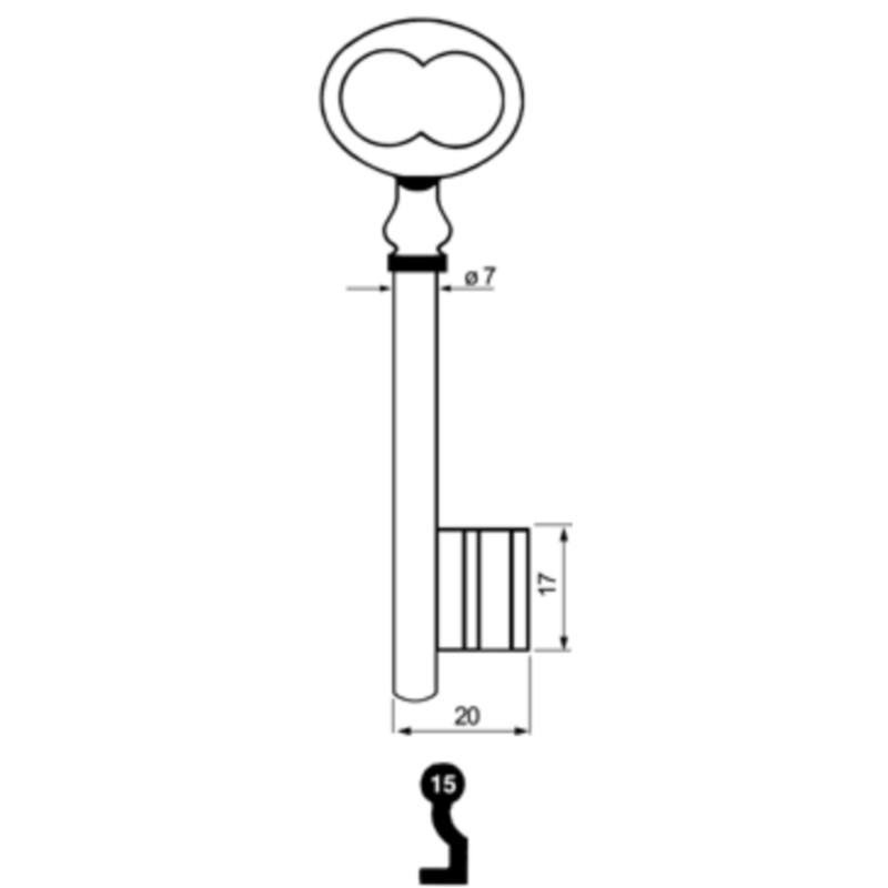 CLE A CHIFFRE             L105 SLR725-15
