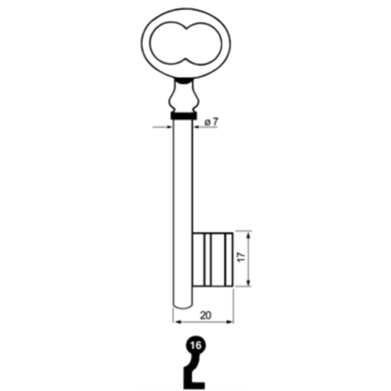 CLE A CHIFFRE             L105 SLR725-16