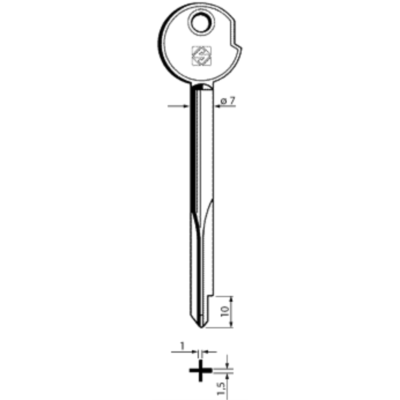CLÉ CRUCIFORME XZ1C_30