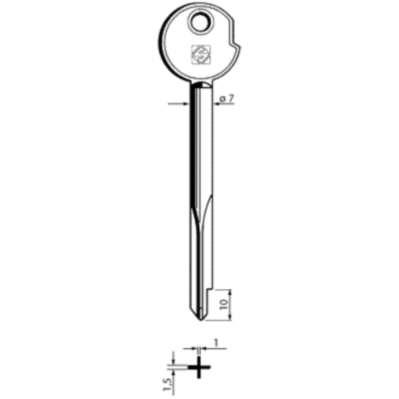 CLÉ CRUCIFORME XZ2C_30