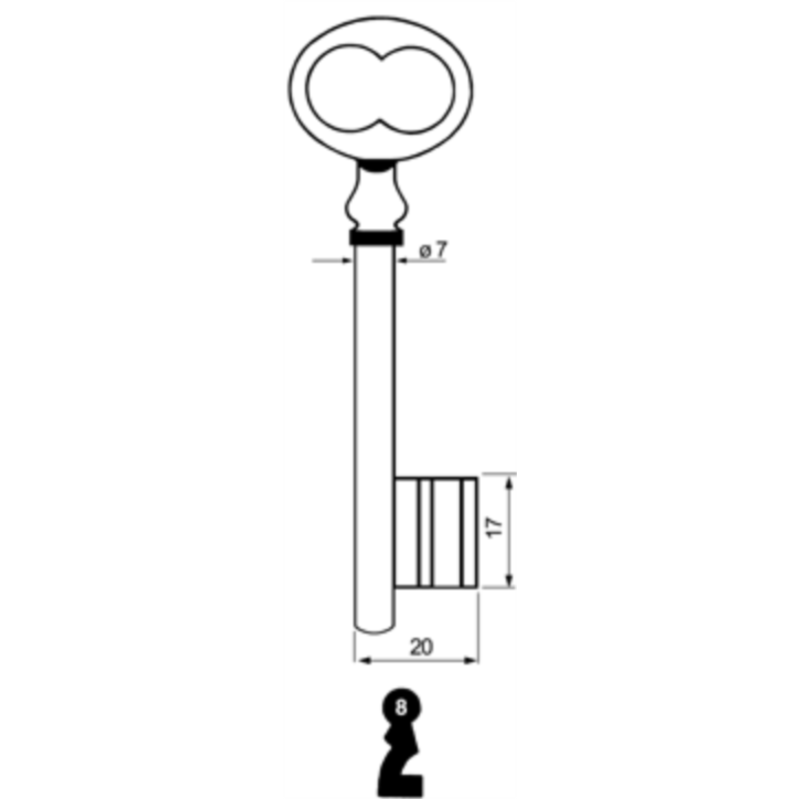 CLE A CHIFFRE             L105 SLR725-8