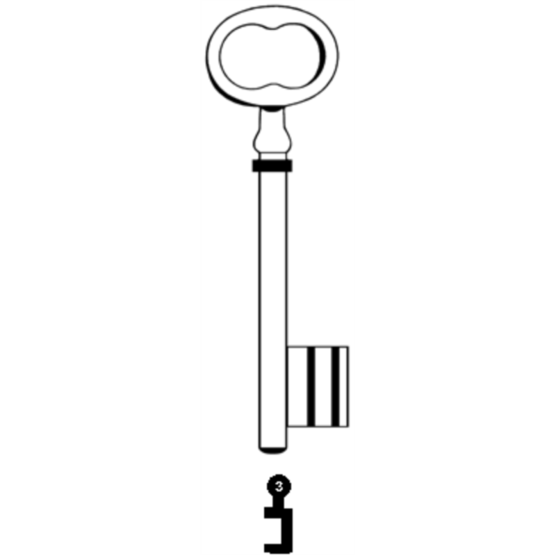 CLE PICARDIE L 110 FONTE N 3 PCE610F-3