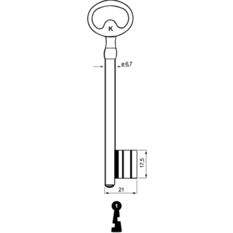 CLE A CHIFFRE             L119 JM720-1