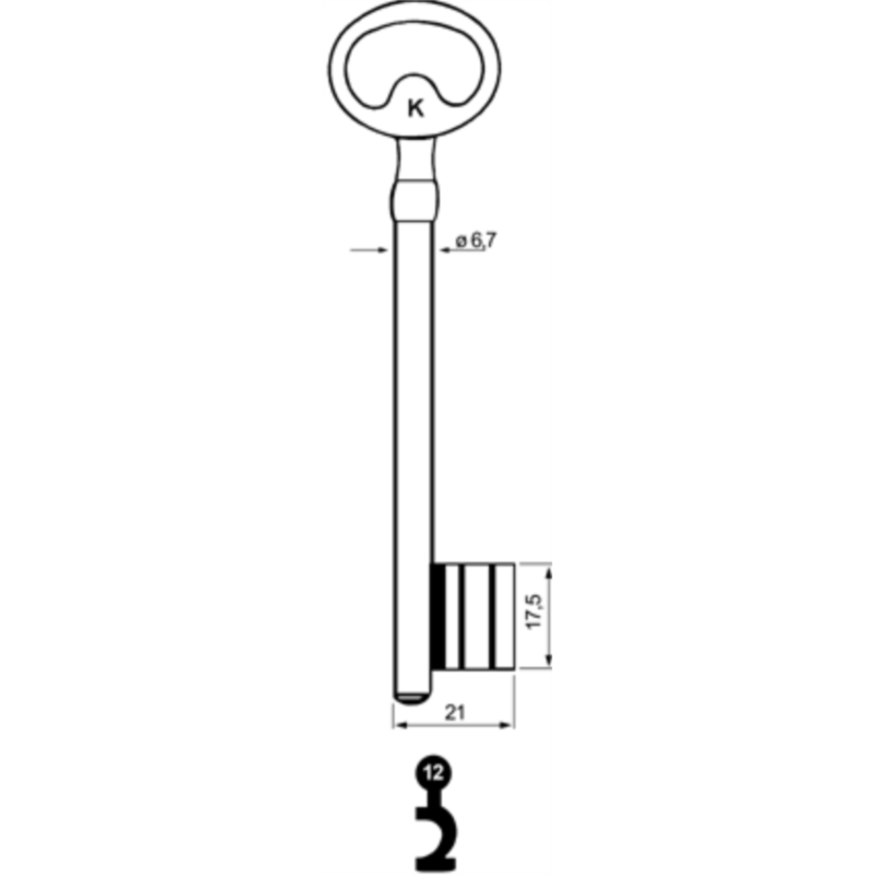 CLE A CHIFFRE             L119 JM720-12
