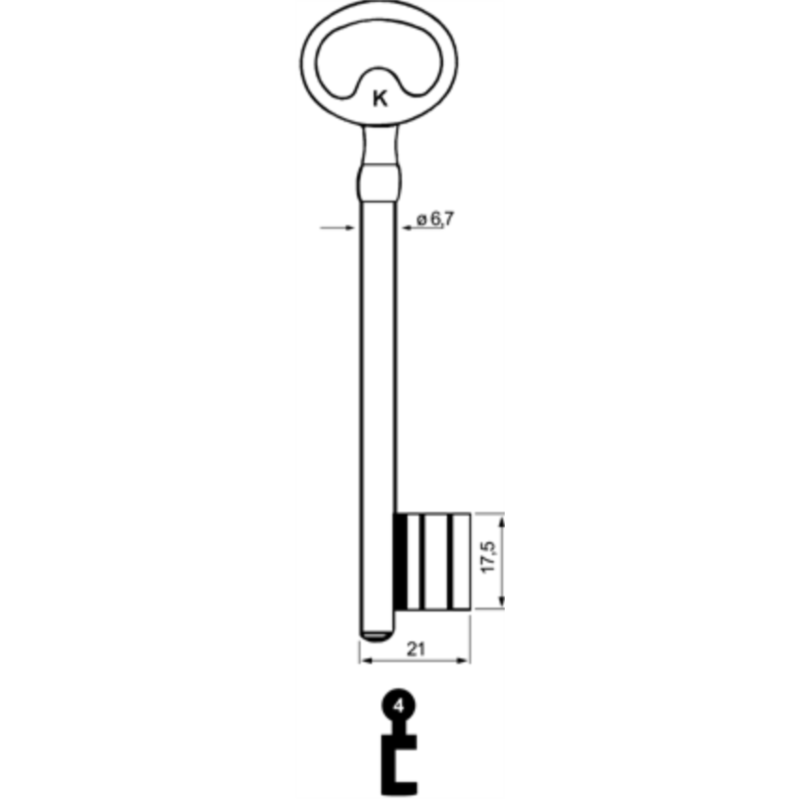 CLE A CHIFFRE             L119 JM720-4
